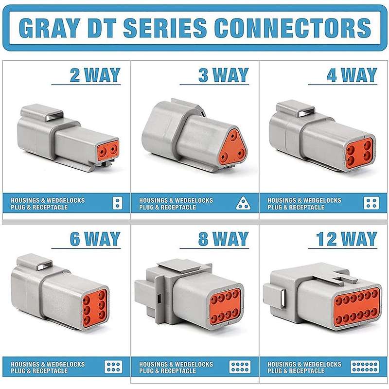 188pcs Deutsch Dt Gray Connector Kit Automotive Connectors