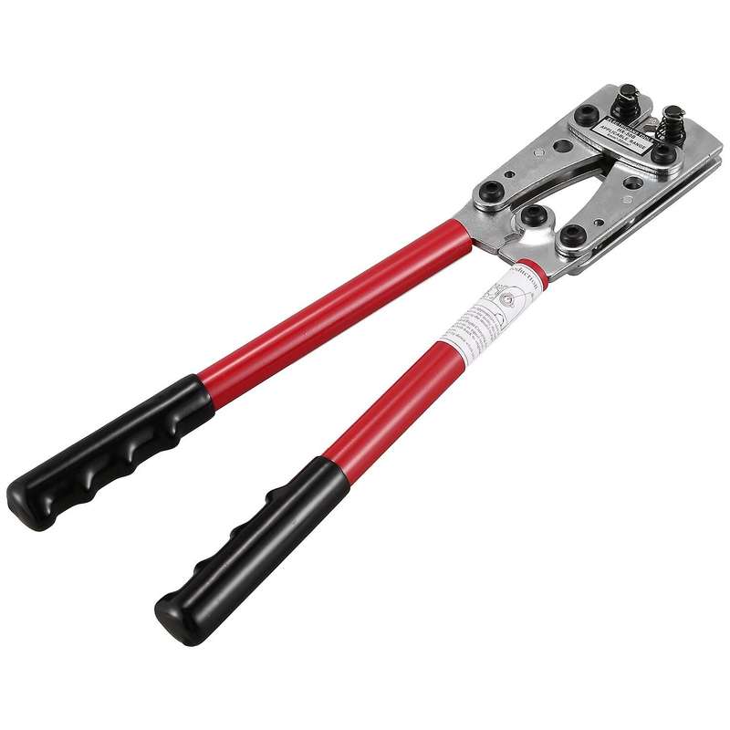 Hx-50b Cable Crimper Pliers for 6-50mm2 1-10 Awg Wire Cable-red