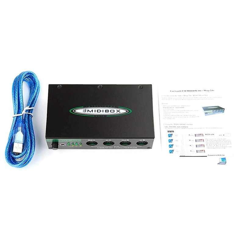 Midi Box Musical Instruments Usb Midi Merge Thru Box 64 Midi Channels