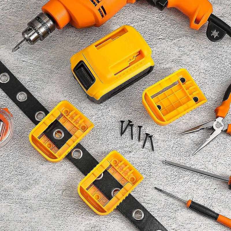 24 Pieces Battery Holder Compatible with Dewalt 20v Battery, Yellow