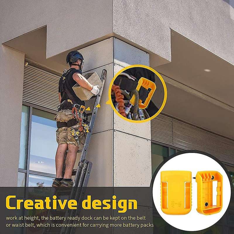 24 Pieces Battery Holder Compatible with Dewalt 20v Battery, Yellow
