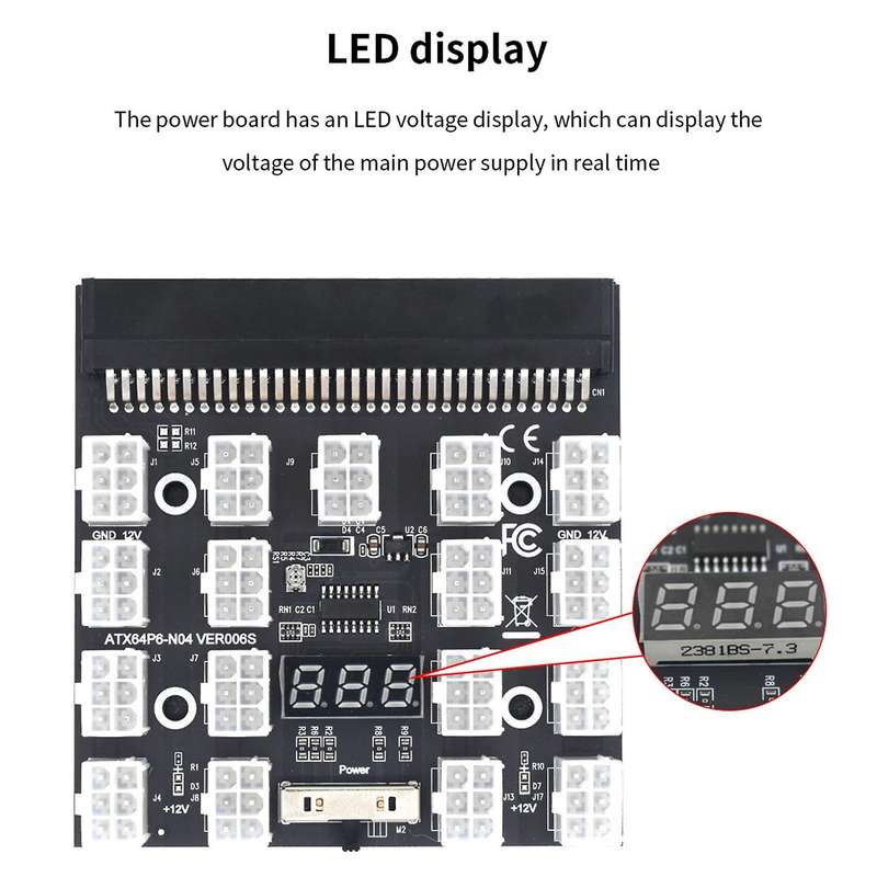 Breakout Board 17 Port 6pin Led Display Power Module Server Card
