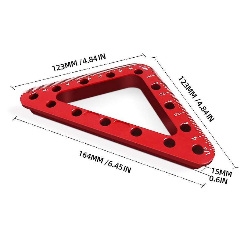 45/90 Degree Woodworking Panel Positioning Ruler Installation Fixing