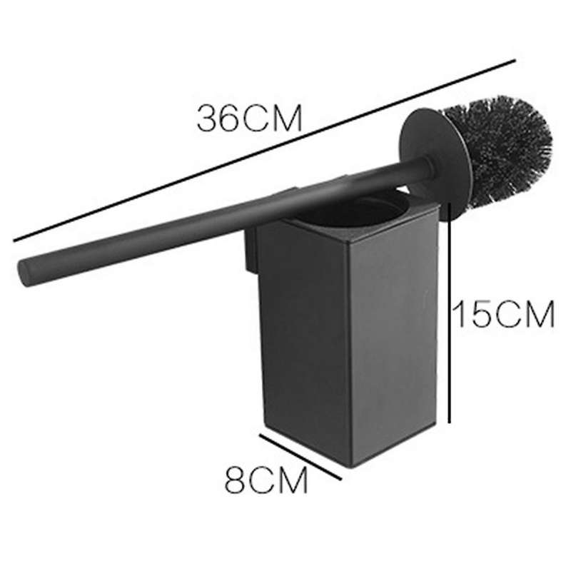 Stainless Steel Toilet Brush Black Bathroom Cleaning Brush Holder