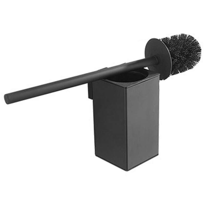 Stainless Steel Toilet Brush Black Bathroom Cleaning Brush Holder