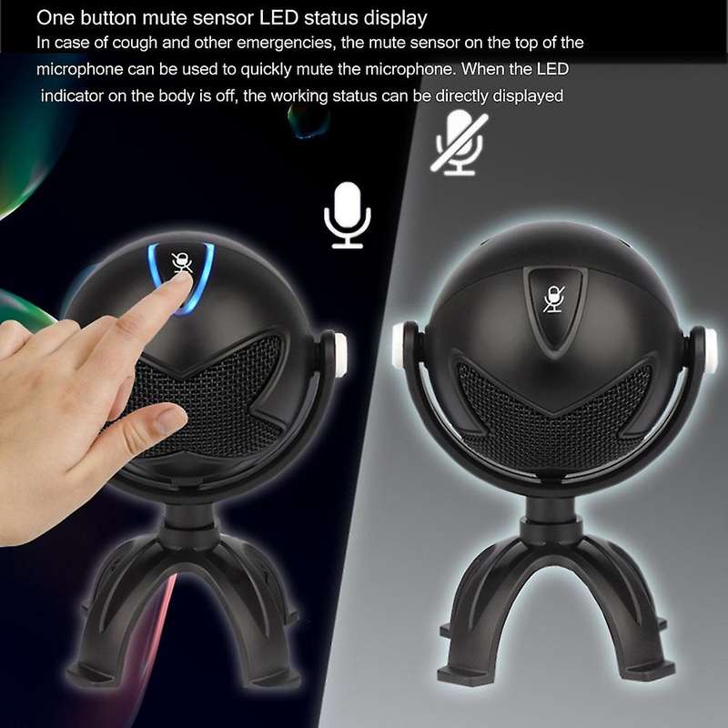Snowball Usb Mic for Recording and Streaming On Pc & Mac Adjustable