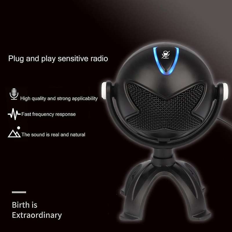 Snowball Usb Mic for Recording and Streaming On Pc & Mac Adjustable