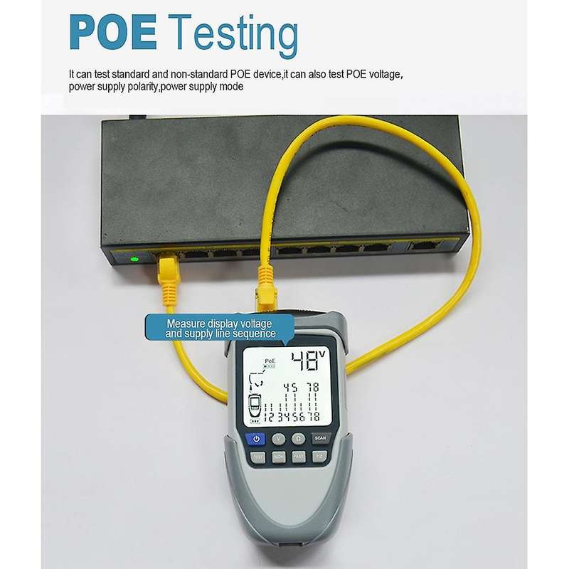 Et613 Handheld Multi-function Network Cable Tester Lcd Screen