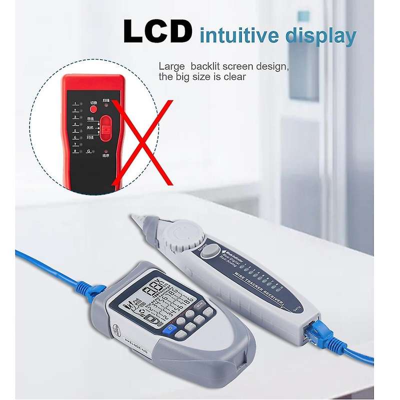 Et613 Handheld Multi-function Network Cable Tester Lcd Screen