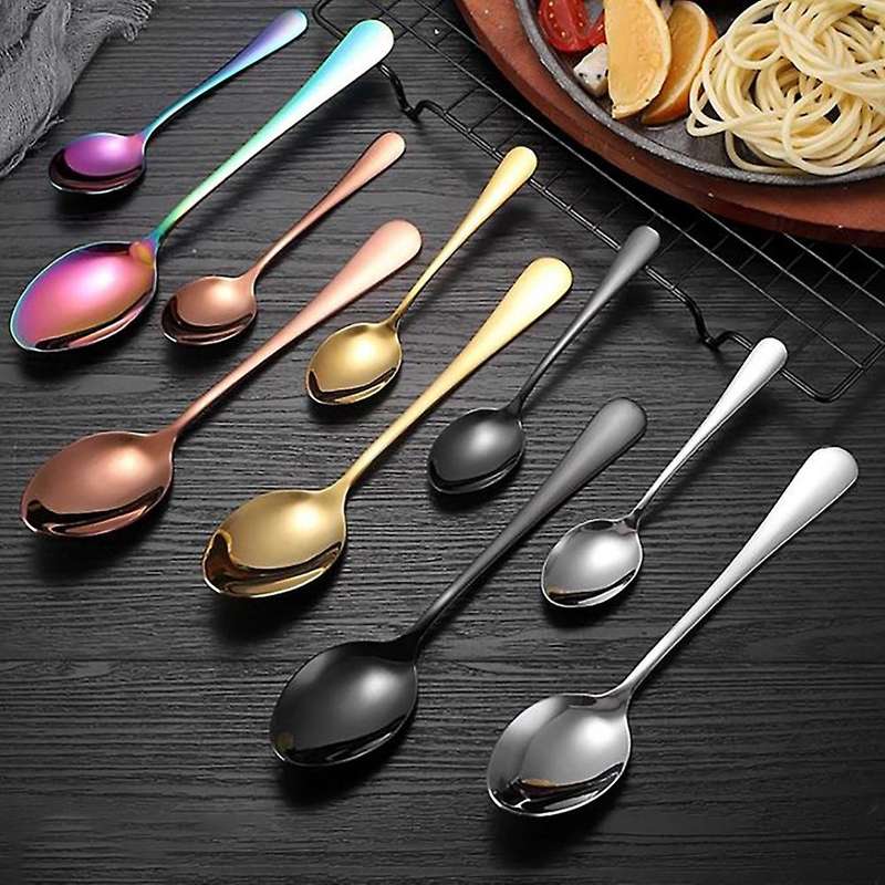 Nordic Cutlery 24pcs Rack Set Stainless Steel Cutlery Set Black