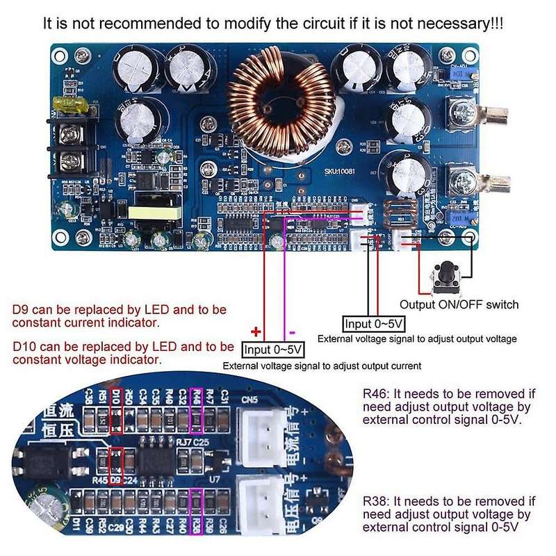 800w High Power Buck Converter Step Down Voltage Reducer