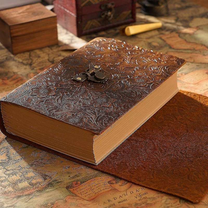 Blank Kraft Paper Notebook with Speical Button 480p Sketchbook Gift B