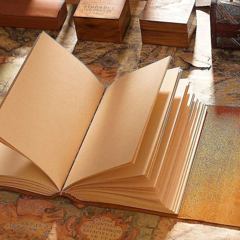 Blank Kraft Paper Notebook with Speical Button 480p Sketchbook Gift B