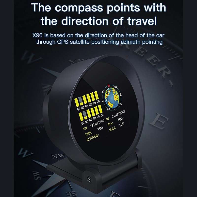 Hud Head Up Display Car Intelligent Inclinometer Dual-channel Gps