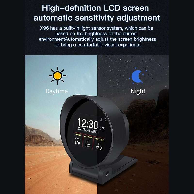 Hud Head Up Display Car Intelligent Inclinometer Dual-channel Gps