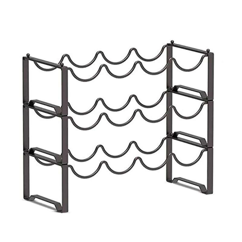 3-tier Stackable Wine Rack,wine Storage Holder for Kitchen Countertop