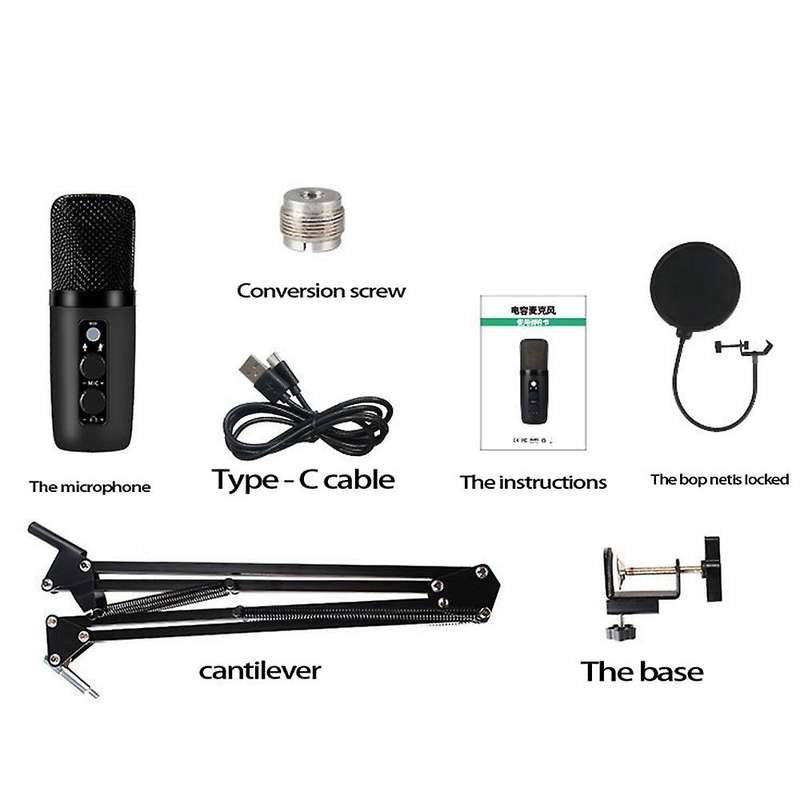 Usb Desktop Podcast Game Mic Rgb for Vibrato Streaming Media Suit
