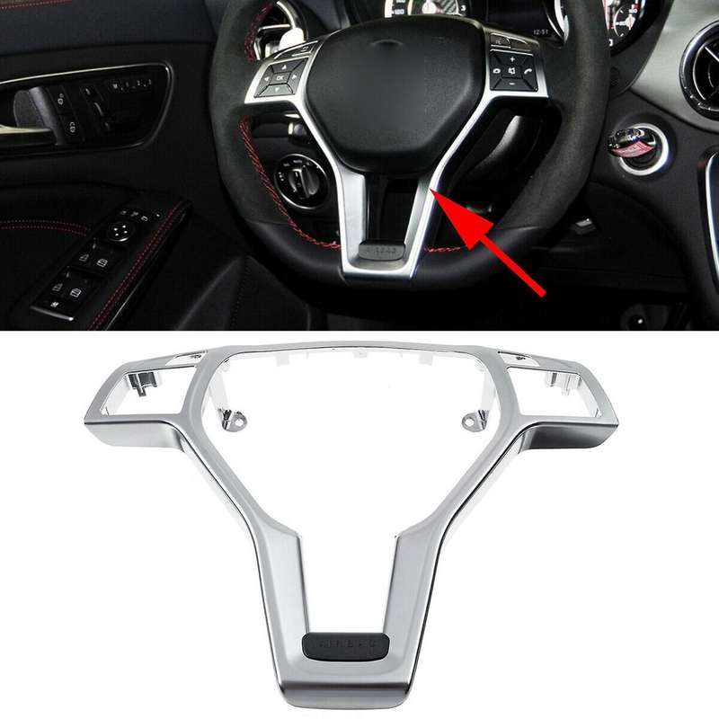 For Mercedes W204 C-class Silver Steering Wheel Trim 09946400139107