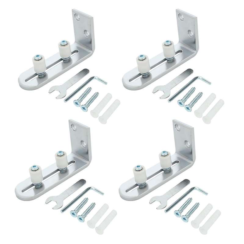 4x Floor Guide for Bottom Of Sliding Barn Doors Adjustable Guide Ball