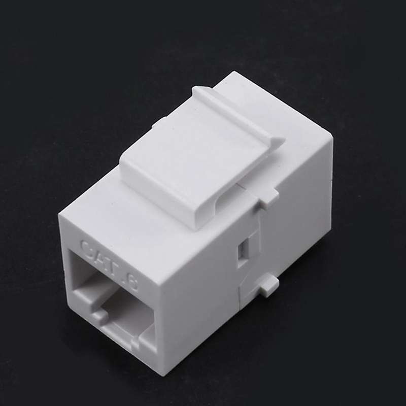 100pcs Rj45 Connector Keystone Jack Cat6 Extension Adapter,white