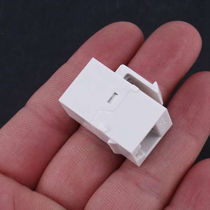 100pcs Rj45 Connector Keystone Jack Cat6 Extension Adapter,white