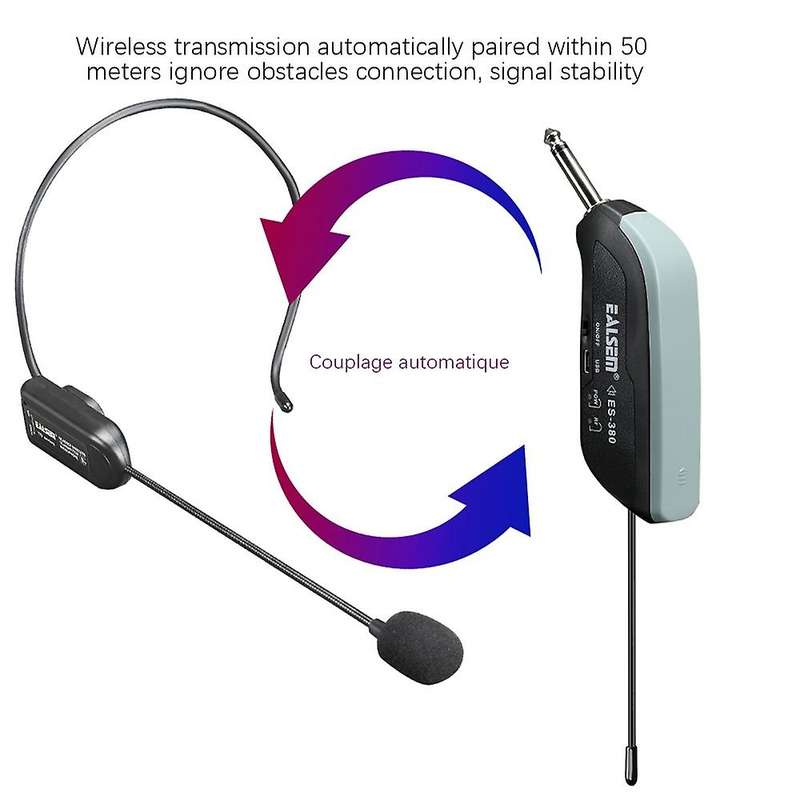 Uhf Wireless Microphones Stage Wireless Headset Microphone System Mic
