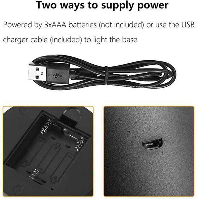 10 Pack 3d Night Led Lamp Base +remote Control +usb Cable for Acrylic