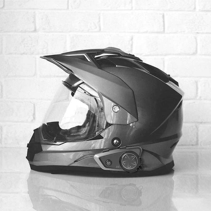 Bluetooth Motorcycle Intercom Headset for 6 Rider Headset Soft Mic