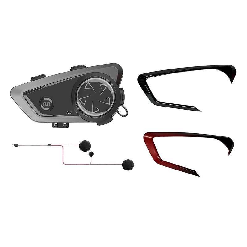 Bluetooth Motorcycle Intercom Headset for 6 Rider Headset Soft Mic