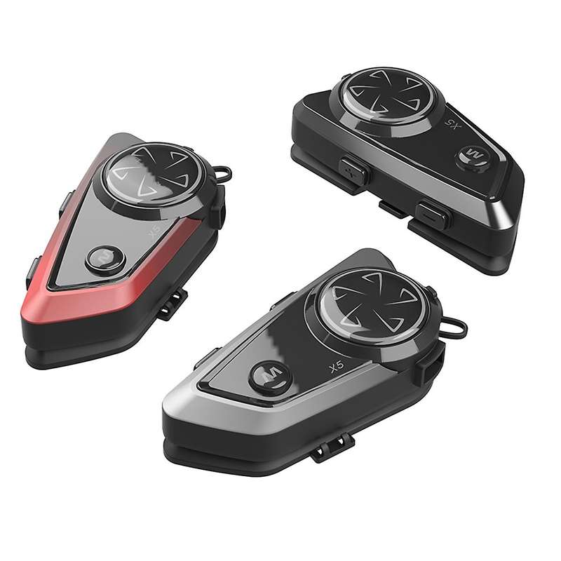 Bluetooth Motorcycle Intercom Headset for 6 Rider Headset Soft Mic