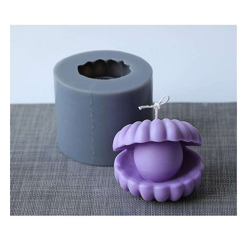 Big Pearl Shell Aromatherapy Candle Mold Resin 3d Silicone Mold