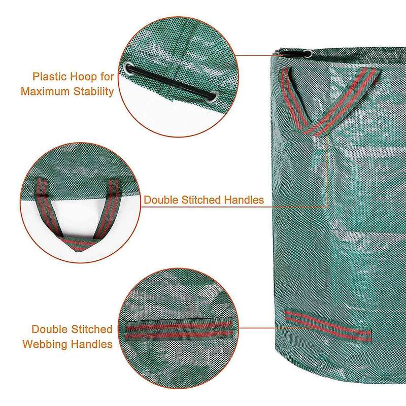 3- Pack 132 Gallons Yard Waste Bag,perfect for Garden Waste Or Debris