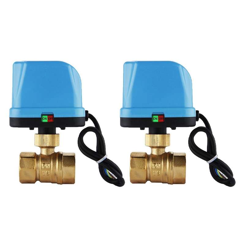 2x 2-wege Zweiwegeventil Motorkugelhahn 220v Dn20 (g3/4 Zoll)