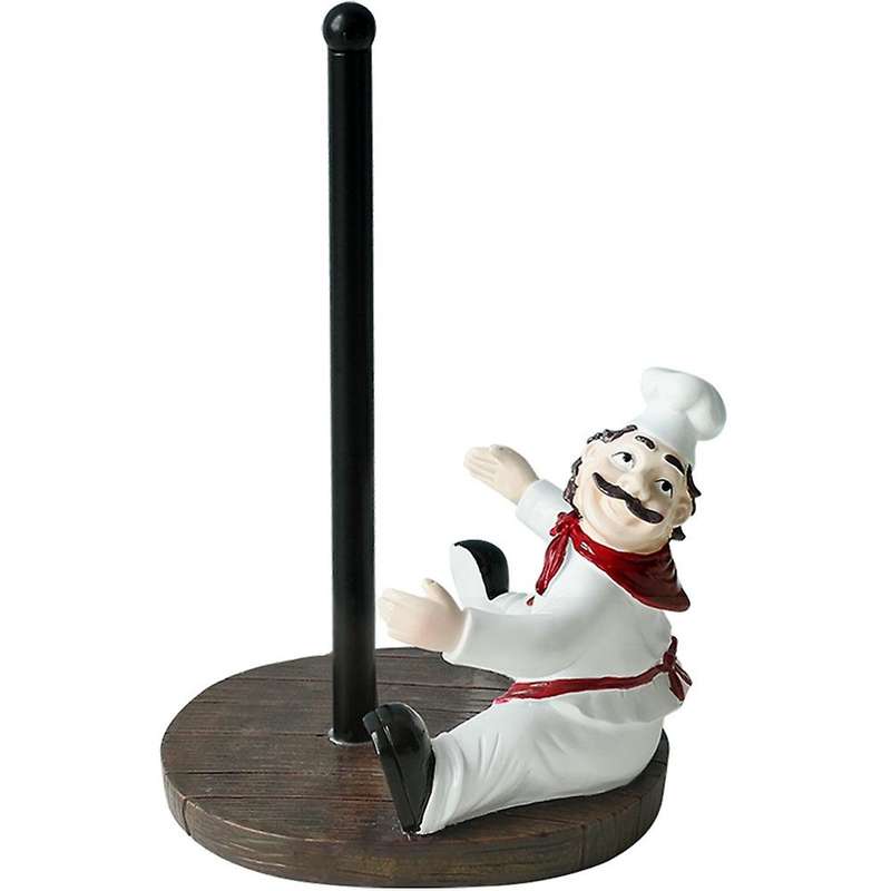 Chef Figurine Tissue Rack Roll Paper Holder Bathroom Deskop Home A