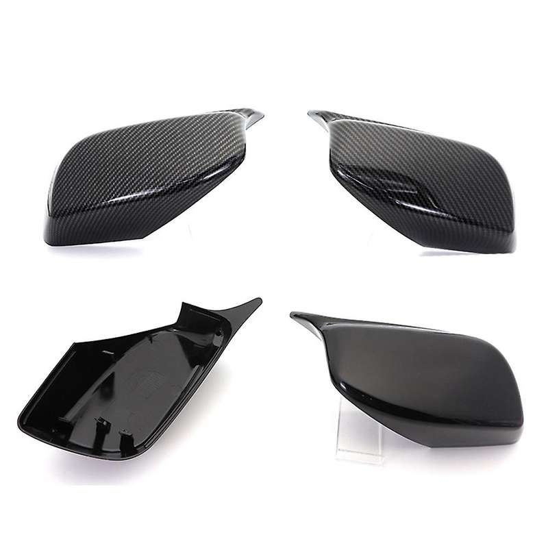 Car Glossy Black Rearview Side Glass Mirror Cover Trim