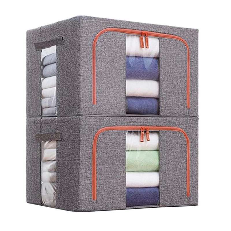 Clothes Storage Bag,2 Pcs Foldable Storage Box,66l