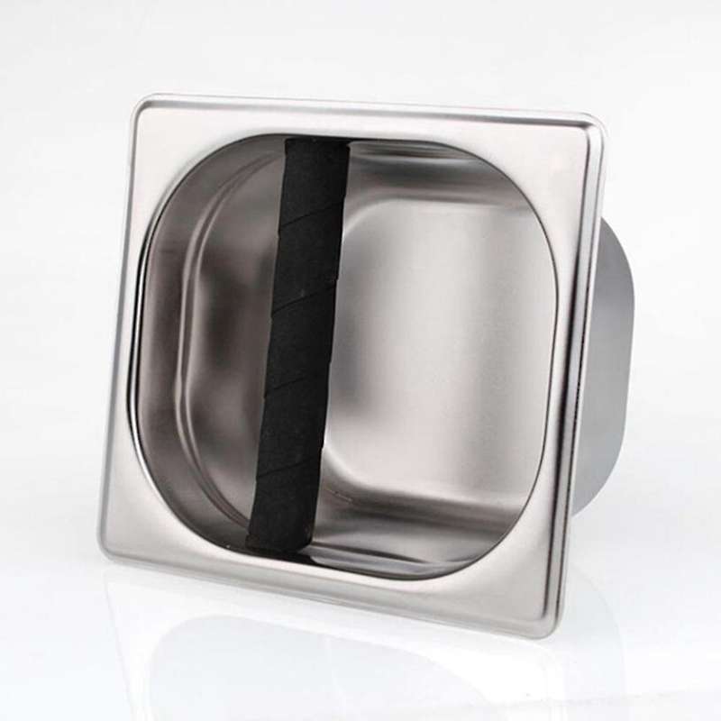 Stainless Wood Coffee Grounds Container Box Coffee Residue Bucket