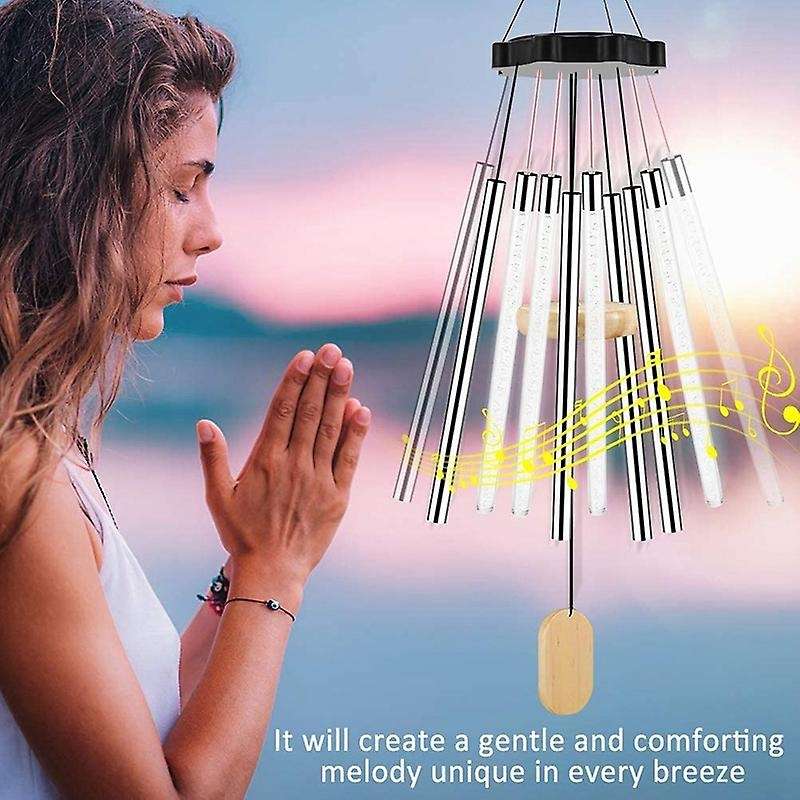 2 Pcs Solar Wind Chimes with Variable Colors, Led Wind Chimes