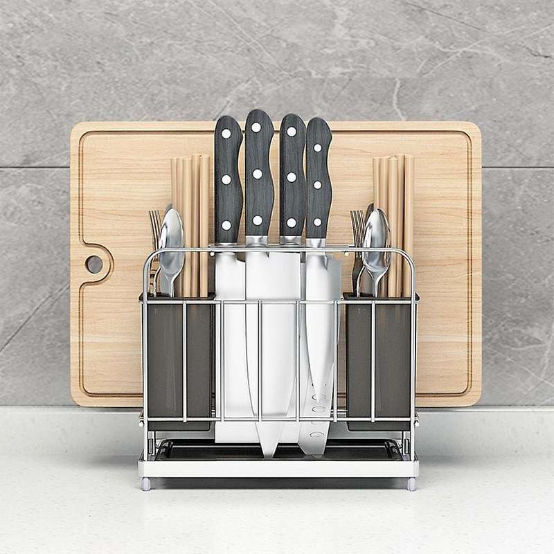 304 Stainless Steel Stand 3 In 1 Kitchen Cutting Board Organizer