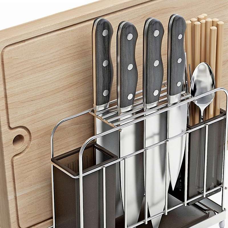 304 Stainless Steel Stand 3 In 1 Kitchen Cutting Board Organizer