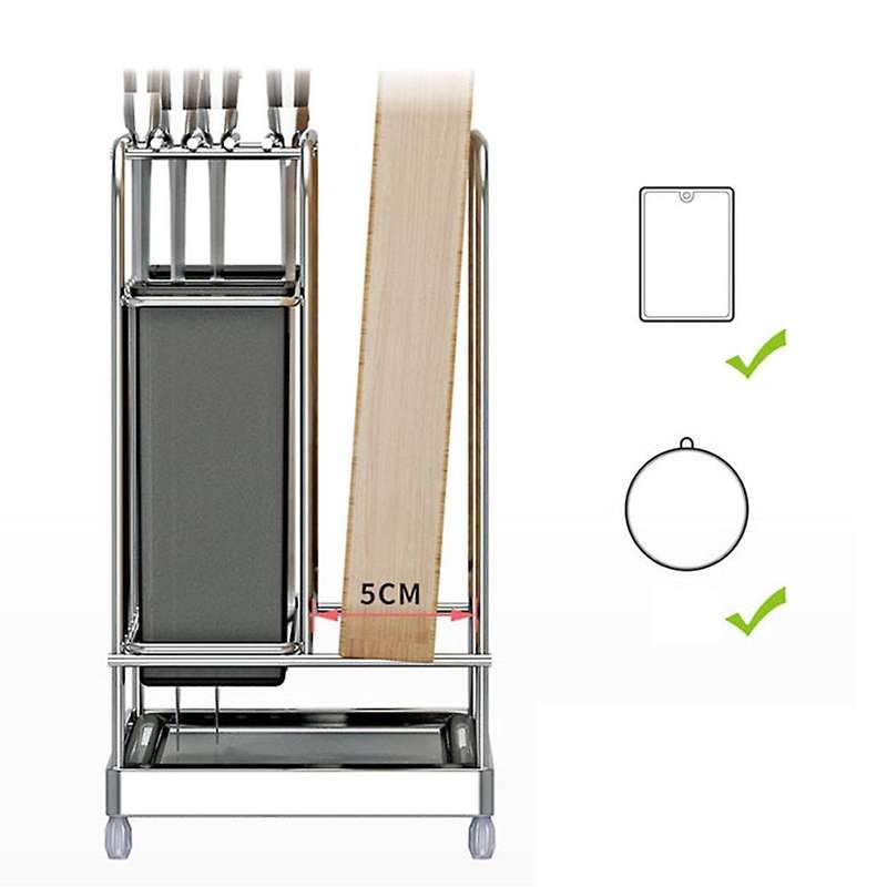 304 Stainless Steel Stand 3 In 1 Kitchen Cutting Board Organizer