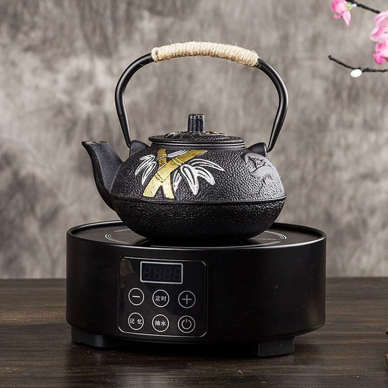 800ml Teapot with Infuser Strainer Plum Blossom Cast Iron Tea Kettle