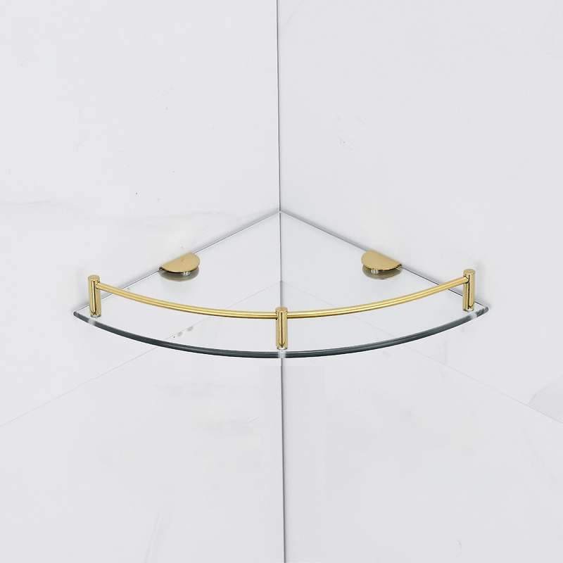 Bathroom Shelves, 2-tier Bathroom Glass Corner Shelf Wall Mounted-b