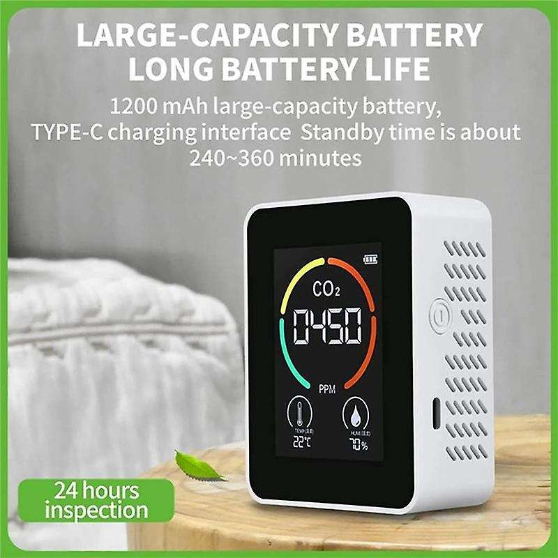3x Temperature & Humidity Meter,air Quality Monitor,co2 Detector,a