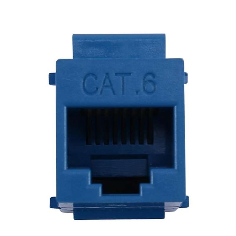 100pcs Rj45 Connector Keystone Jack Cat6 Extension Adapter,blue