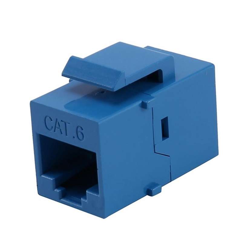 100pcs Rj45 Connector Keystone Jack Cat6 Extension Adapter,blue
