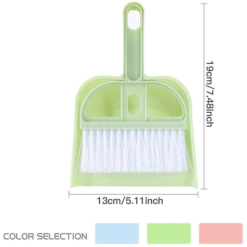 3 Pack Hand Broom and Dustpan Set for Desk, Car and Animal Waste