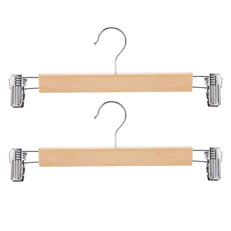 Wooden Skirt Hangers (pack Of 20) Non-slip,360 Degree Swivel Hook