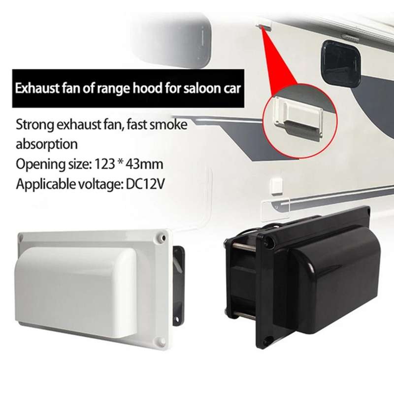 Side Air Vent Ventilation Exhaust Fan 25w for Tytxrv Caravan Black