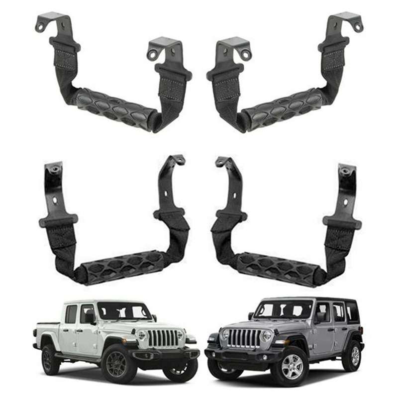 4pcs Front&rear Top Roof Roll Bar Grab Handles for Jeep Wrangler Jl